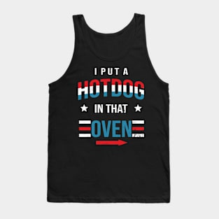 Put Hotdog In That Oven 4th Of July Pregnancy Announcement Tank Top